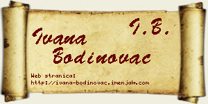 Ivana Bodinovac vizit kartica